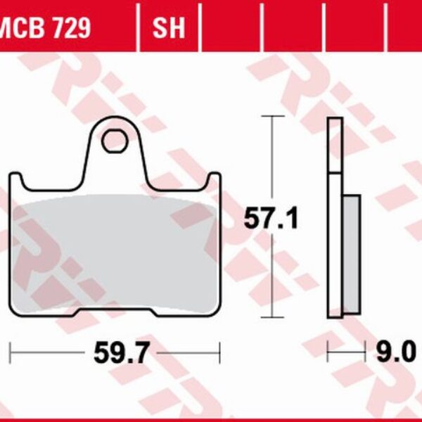 Klocki Hamulcowe KH254 Organic Suzuki Gsxr 600 04-05, GSF 650 05-06, Gsxr 750 04-05, GSX 1400 01-07, Tył | TRW ZF