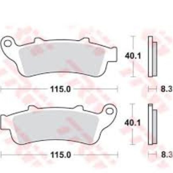Klocki Hamulcowe KH261 KH281 Organic Honda NT 650 V 02-05, VFR 800 98-05, XL 1000 V 99-03 STX 1300 02-08, GL 1800 01-16, VTX 1800 01-08 Kawasaki Ninja/Vulcan 650 17-, Przód | TRW ZF