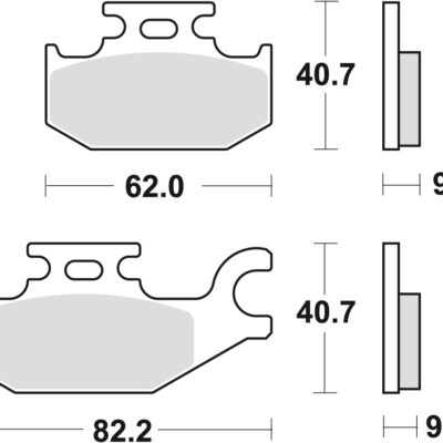 TRW Klocki hamulcowe - CAN-AM OUTLANDER 500 DS 650... (2001-2012)