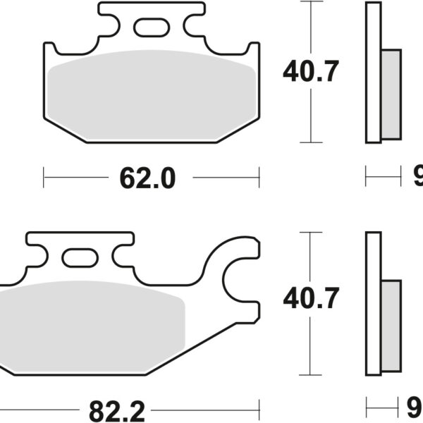 TRW Klocki hamulcowe – CAN-AM OUTLANDER 500 DS 650… (2001-2012)