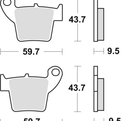 TRW Klocki hamulcowe - HONDA CRF 250 04- - MCB730RSI