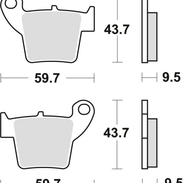 TRW Klocki hamulcowe – HONDA CRF 250 04- – MCB730RSI