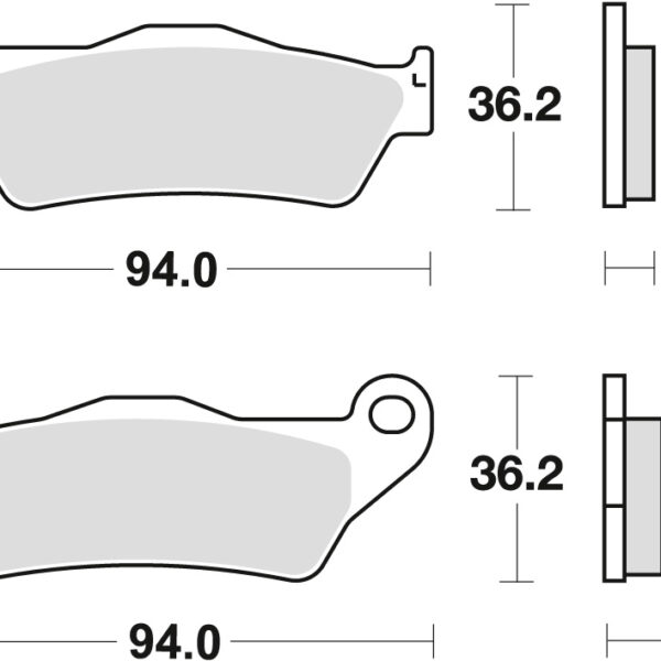 Klocki Hamulcowe KH363 Sinter Street BMW R1100Gs/R/Rt/S 99-05 R1150Gs/Adv/R/RS/RT 99-06 K1200Gt/R/S 05-09 R1200C 98-05 R1200Gs/Adv/R/S 04-12 K1300R 09-15 Tył | TRW ZF
