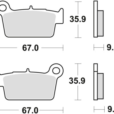 TRW Klocki hamulcowe - KAWASAKI KXF 250 04- (2008-2014) - MCB739RSI