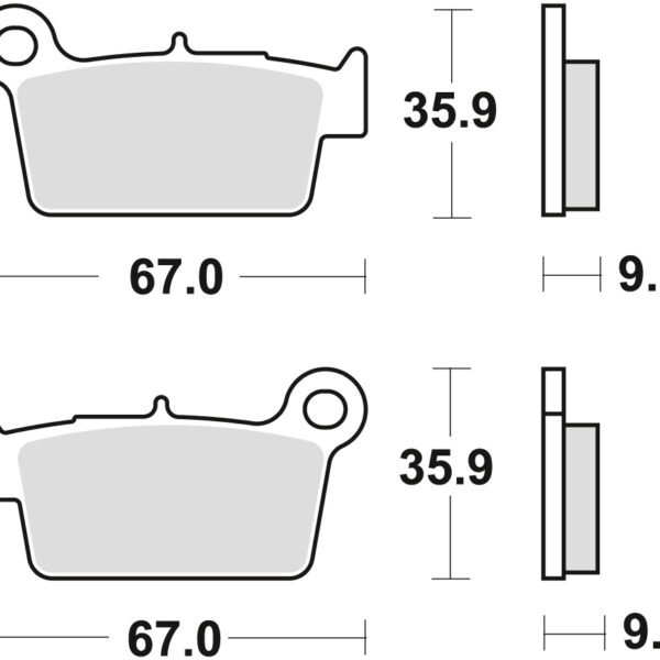 TRW Klocki hamulcowe – KAWASAKI KXF 250 04- (2008-2014) – MCB739RSI