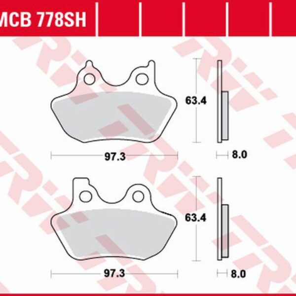 Klocki Hamulcowe KH400 Sinter Street XL 883 99-03, XL 1200 00-03, Flhri / Flstc / FXD 1450 99-07, Flhrc / Flhx / Fxdl 1584 06-07, Tył | TRW ZF