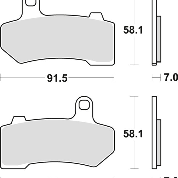 Klocki Hamulcowe KH409 Sinter Street Harley-Davidson 1130 / 1250 / 1584 / 1690 / 1750 / 1800 / 1870 / 1923 06-21, Tył | TRW ZF