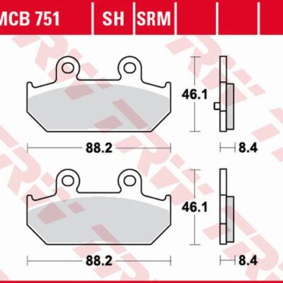 TRW Klocki hamulcowe - SUZUKI AN 400 BURGMAN (2004-2016)