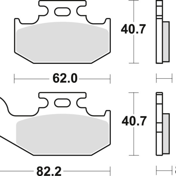 Klocki Hamulcowe KH414 Sinter Offroad Suzuki LTA 400 08-, LTA 450 06-12, LTA 500 09-, LTA 750 08- | TRW ZF