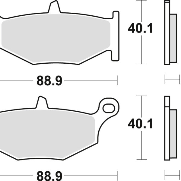 Klocki Hamulcowe KH419 Sinter Street Suzuki GSR / Gsxr 600 06-10, Gsxr 750 06-10, DL 1000 14-, B-King 1300 07-10, GSX 1300 Hayabusa 08-17, Tył | TRW ZF
