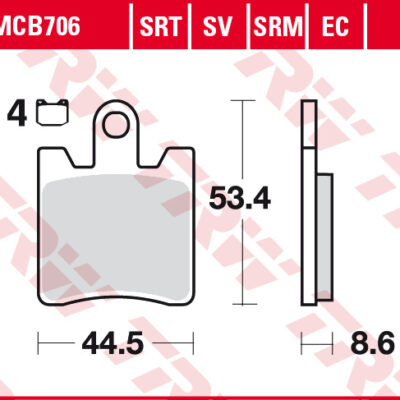 TRW Klocki hamulcowe - TRIUMPH TROPHY 1200 (2013-2017)