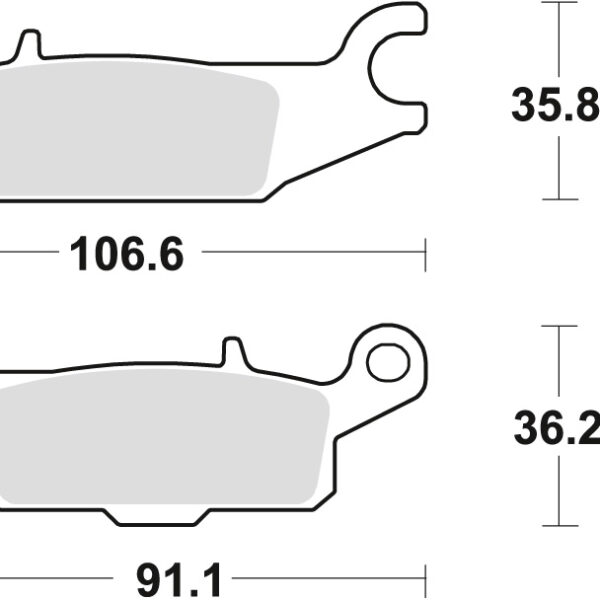 Klocki Hamulcowe KH443 SINTER Offroad Yamaha RAPTOR YFM 250 08-20, Grizzly YFM 550 09-20, Grizzly YFM 700 07-20, LEWY Przód | TRW ZF