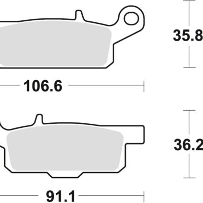 TRW Klocki hamulcowe - YAMAHA RAPTOR YFM 250 (2007-2020) - MCB802SI