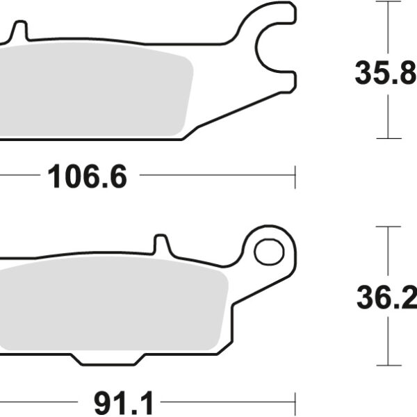 Klocki Hamulcowe KH445 SINTER Offroad Yamaha Grizzly YFM 550 09-20, Grizzly YFM 700 07-20, Tył | TRW ZF
