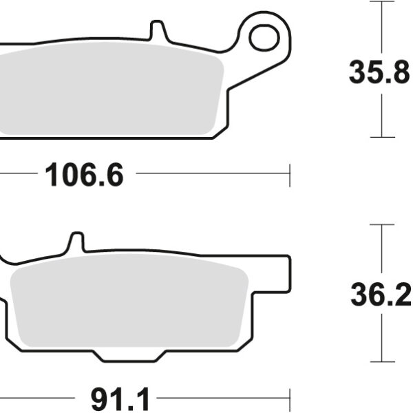 Klocki Hamulcowe KH446 SINTER Offroad Yamaha YFM 550 Grizzly 09-, YFM 700 Grizzly 07-, Tył | TRW ZF