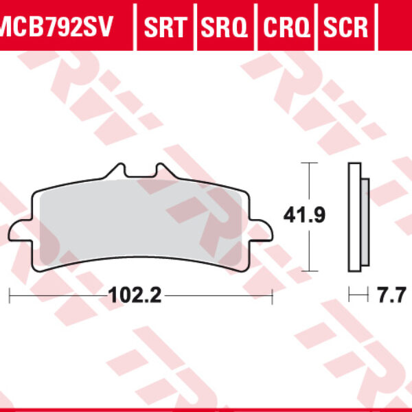 Klocki Hamulcowe KH447 SINTER STREET Aprilia RSV4 09-, Ducati V4 Panigale 18-, Panigale 1299 15-, Kawasaki H2 15-, ZX10R / RR 16-, KTM 990 SMR 10-13, 1190 RC8 08-15, 1290 Superduke 14-, Suzuki GSXR 600 / 750 11-16, GSXR / GSXS 1000 12-, GSXR 130 | TRW ZF