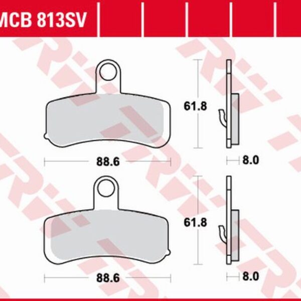Klocki Hamulcowe KH457 Sinter Street Harley-Davidson 1584 / 1690 / 1750 / 1800 08-17, Przód | TRW ZF