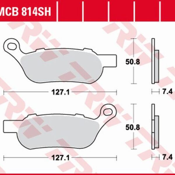 Klocki Hamulcowe KH458 Sinter Street Harley-Davidson 1584 / 1690 / 1750 / 1800 08-, Tył | TRW ZF