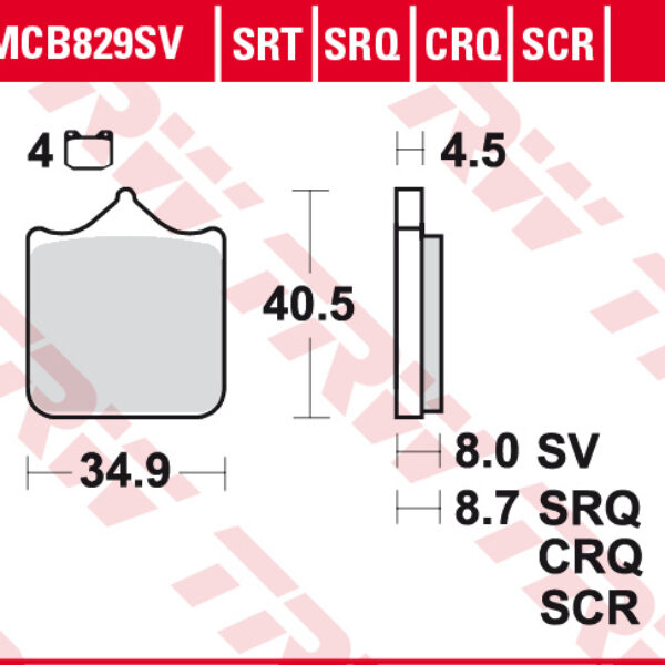 Klocki Hamulcowe Kh499/4 Sinter Street Bmw S 1000 RR 09-, Przód | TRW ZF