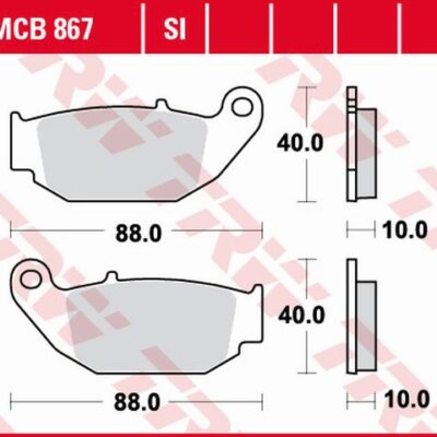 Klocki Hamulcowe KH629 Organic Honda CB 125 R / 300 R 18-, CRF 250 L 13-17, Suzuki GSX-R / S 18-, Kove 800 X Tył | TRW ZF