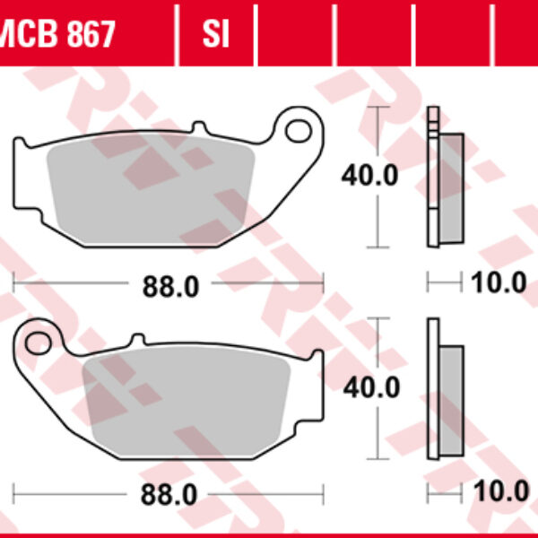 TRW Klocki hamulcowe – HONDA CB 125 R / 300 R 18- (2013-2017) – MCB867SI