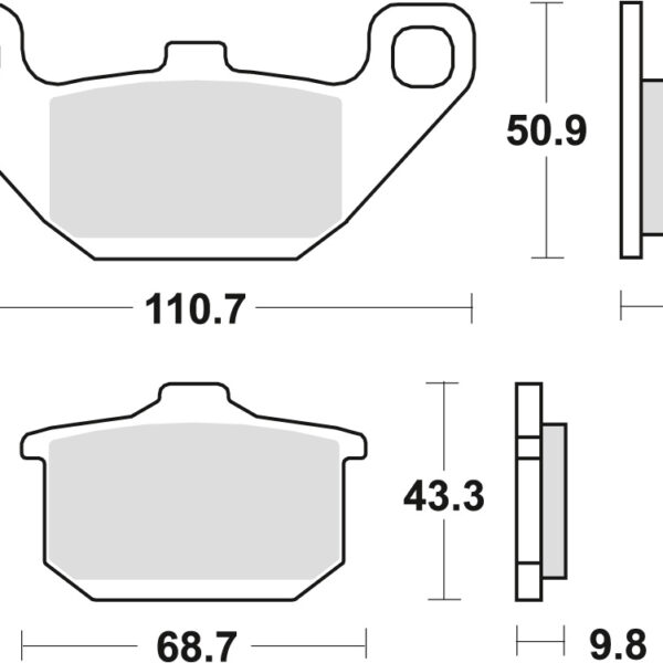 Klocki Hamulcowe KH85 Organic Kawasaki EN 500 90-03, GPZ 600 85-90, VN 750 86-95, GTR 1000 86-93, ZR 1100 96-97, VN 1500 87-99, Przód/Tył | TRW ZF
