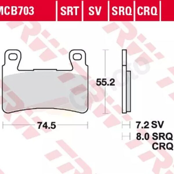 Lucas Klocki Hamulcowe KH265 KH296 Spiek Metaliczny Sinter Racing (Wyczynowe NA TOR) (Zastępuje MCB703SRQ) | TRW ZF