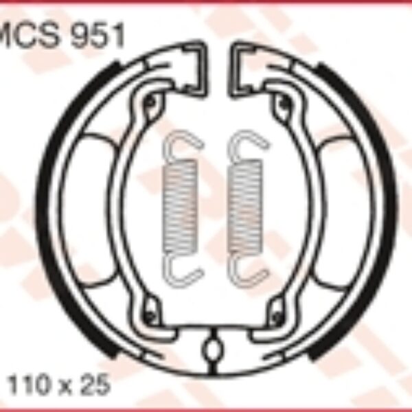 TRW Szczęki hamulcowe – YAMAHA DT 50