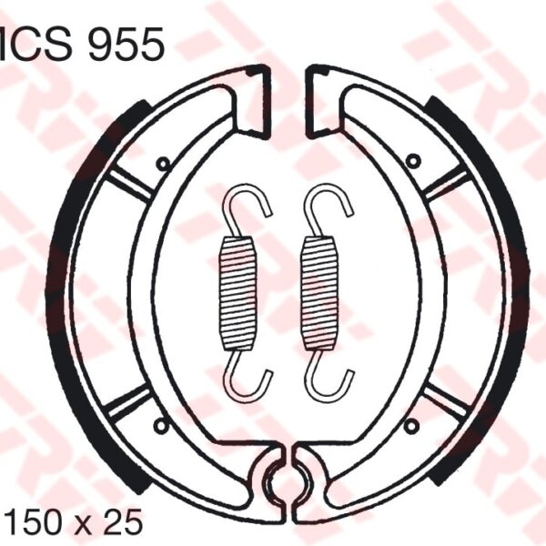 TRW Szczęki hamulcowe – YAMAHA XT 500 / 550 / 600 /…