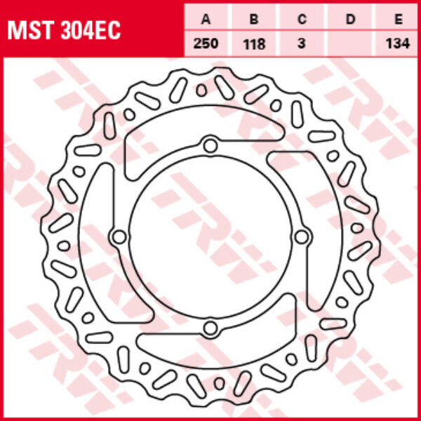 TRW Tarcza hamulcowa – SUZUKI RMZ 250 (2007-2009) – MST304EC