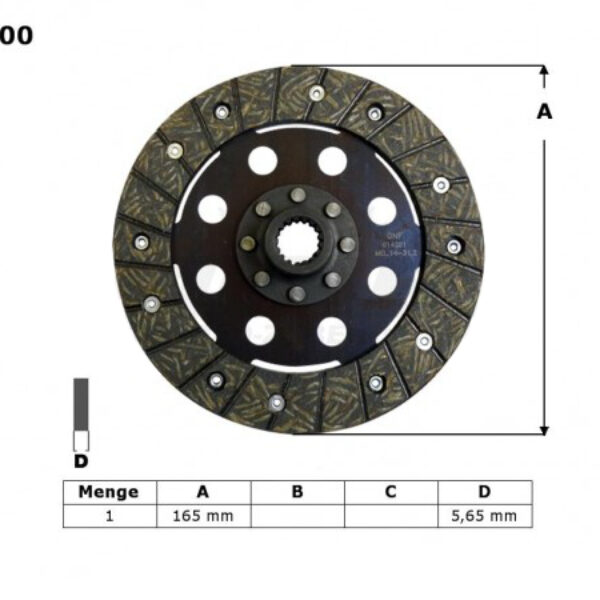 TRW ZF TARCZA SPRZĘGŁOWA BMW R45 81-86, R 65 85-93, R 80 / 100 80-96, (EBS6601)