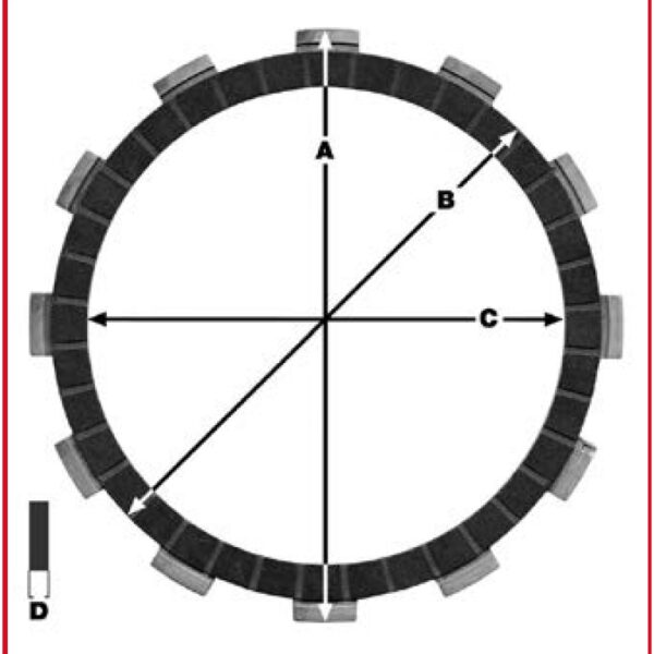 Tarcze Sprzęgłowe Honda CBR 125 04-17, CG 125 04-08, NX 125 89-98, (EBS1252) | TRW ZF