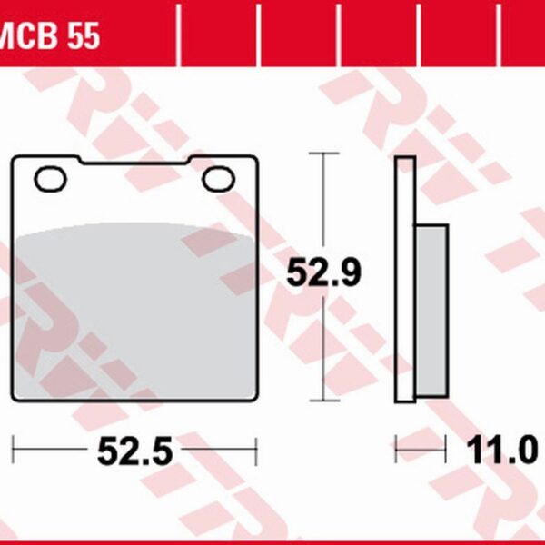 Klocki Hamulcowe KH031 Organic Honda CB 250 ’77-’84, CB/CM 400 ’77-’81, CB 650 ’79-’81, CB 750C/K ’78-’83 Przód | TRW ZF