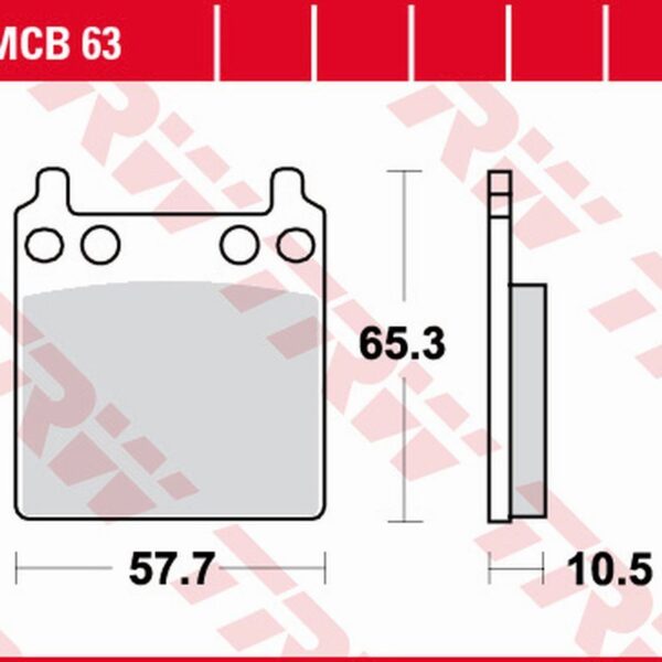 Klocki Hamulcowe KH032 Organic Honda CB 750F Supersport ’75-’78, GL 1000 Goldwing ’74-’78 Tył | TRW ZF