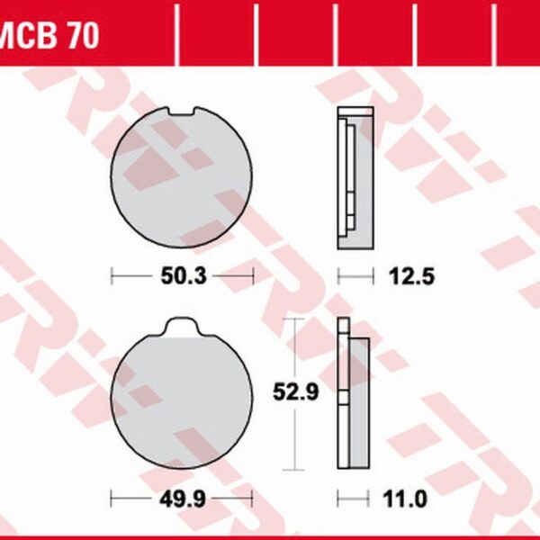 Klocki Hamulcowe KH035 Organic Suzuki GS 400/750 ’77-’79, GS 850 ’79-’81 Przód | TRW ZF