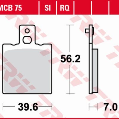TRW ZF KLOCKI HAMULCOWE KH047 SINTER OFFROAD CAGIVA W8 125 '92-'95, RIVER 600 '94-'97, ELEFANT 650/750 '85-'89 TYŁ, HUSQVARNA CR 250 '84-'89, TC 500 '86-'88 PRZÓD