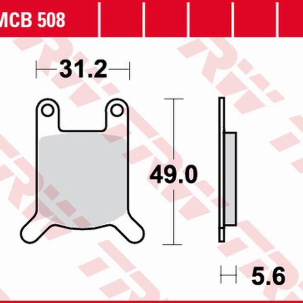 Klocki Hamulcowe KH050 Organic Puch Cobra 6GT, Monza 4 ’80-’84, Zundapp KS 50 ’76-’81, KS 80 ’81-’87, Hercules KX-5 ’84-’95 Przód | TRW ZF