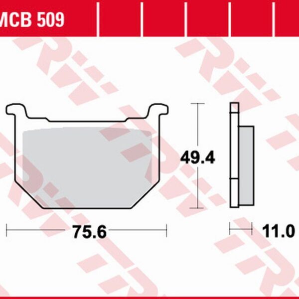Klocki Hamulcowe KH051 Organic GN 250 ’82-’99, GSX 400 ’80-’84, GSX 750 ’80-’87, GS 850G/GS 1000G/GS 1100G ’80-’81, ’84-’86 Przód | TRW ZF
