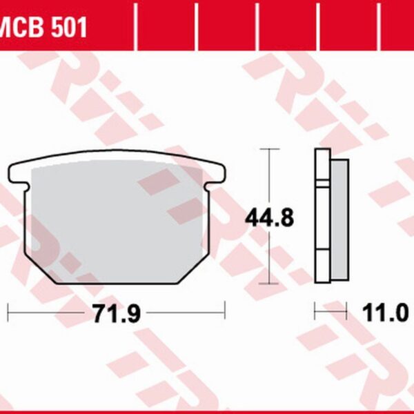 Klocki Hamulcowe KH065 Organic Suzuki GS 550 ’78-’82, Gr 650 ’83-’89, GSX 750S Katana ’82-’84, GSX 1100E/L ’80-’83 Przód | TRW ZF