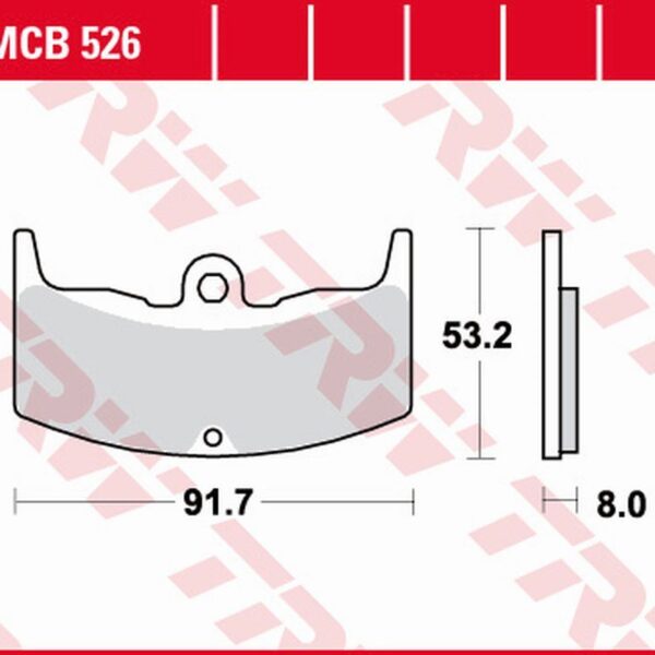 Klocki Hamulcowe KH080 Organic Honda VT 250F ’83-’87, CBX 400F ’82-’84, VT 500E ’83-’85, CBX 550 ’82-’84 Przód | TRW ZF