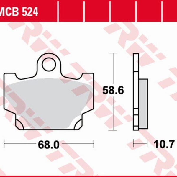 Klocki Hamulcowe KH081 Organic Yamaha RD 80/125/250/350 ’82-’84, SR 250 ’96-’00, XV 250 ’89-’96, XS 400/500 ’82-’84, XT/XV 500 ’83-’85, XZ/XJ 550 ’82-’84, XT/XT 600Z Tenere, XJ/XJ 600 Turbo ’82-’85 Przód | TRW ZF