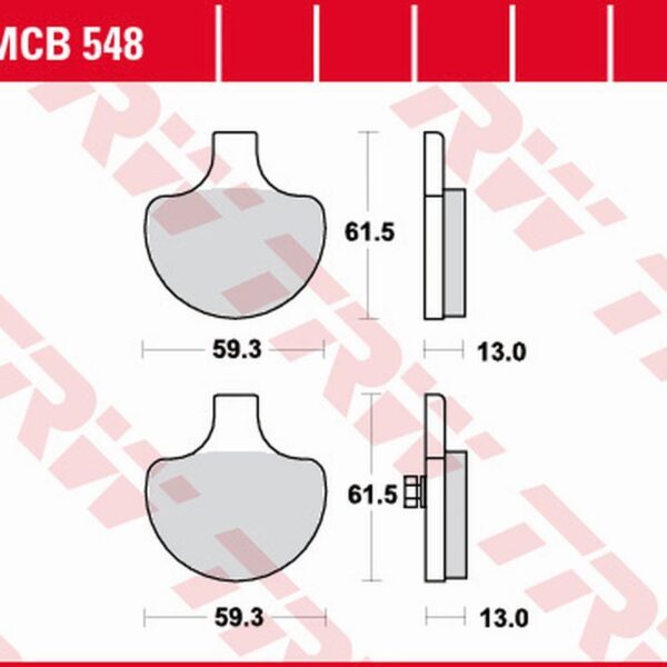 Klocki Hamulcowe KH094 Organic Harley-Davidson 883/1000/1100/1200/1340/1450/1584/1800 ’85-’09 Przód | TRW ZF