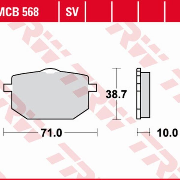 Klocki Hamulcowe KH101 Organic Yamaha TT 600 ’89, XT 600 ’87-’90, XT 600Z Tenere ’86-’91 Przód | TRW ZF