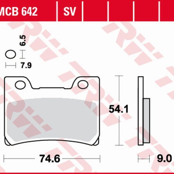 Klocki Hamulcowe KH123 Organic Yamaha FZR 1000 Genesis ’91-’93 Przód | TRW ZF