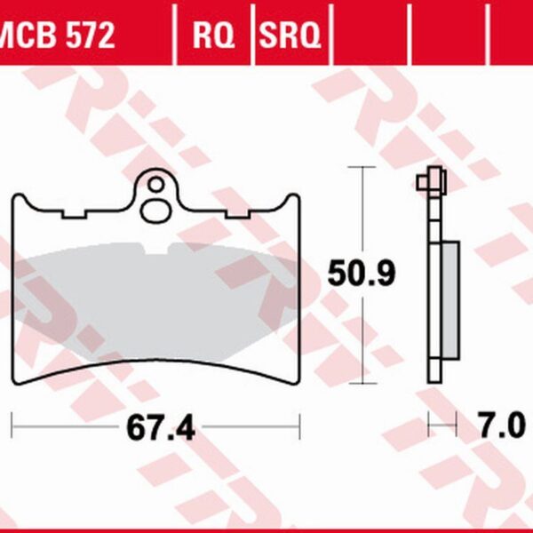 Klocki Hamulcowe KH126 Organic Sport Aprilia AF-1 125 ’89-’92, RS 125 ’92-’04, AF-1 250 ’90-, Benelli Chrono/Cx 125 ’91, Przód | TRW ZF