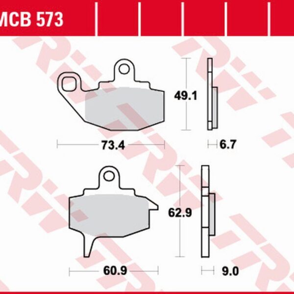 Klocki Hamulcowe KH130 Organic Kawasaki KX 125/250/500 ’87-’88, KLR 650 ’87-’88, Przód | TRW ZF