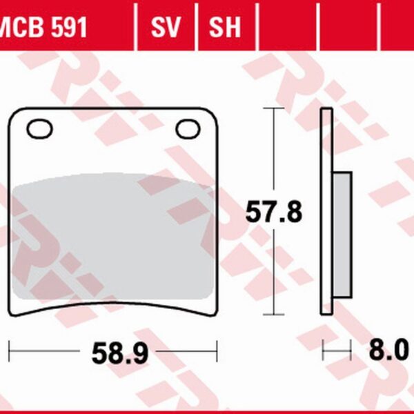 Klocki Hamulcowe KH146 Sinter Street Suzuki VX 800 ’90-’95, GSX 1100G ’91-’93 Tył | TRW ZF