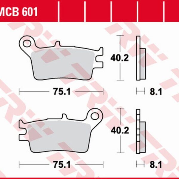 Klocki Hamulcowe KH153 Organic Honda CRM 250R ’89-’90 Tył | TRW ZF