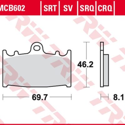 Klocki Hamulcowe KH158 Carbon Racing Husaberg FS 450 '03-'05, FS 650 '01-'05, Kawasaki ZZR 500 '90-'05, Suzuki RGV 250 '91-'95, GSX-R 400 '88-'90, GSX-R 750 '00-'03 Przód | TRW ZF