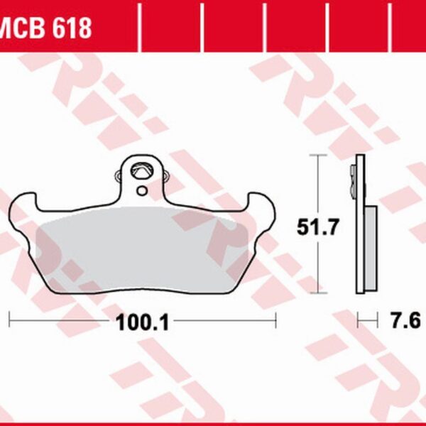 Klocki Hamulcowe KH163 Organic Aprilia Rx/Tuareg 125 ’90-’92, Pegaso 600 ’88-’92, Tuareg 600 ’90-’91, Cagiva W12 350 ’92-’95, Supercity 125 ’92-’99, W16 600 ’94-’96 Przód Moto Guzzi Quota 1000 ’89-’97 Tył | TRW ZF